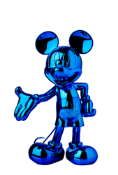 Mickey Welcome Chromed Blue by Leblon Delienne - Limited Edition Sculpture sized 15x24 inches. Available from Whitewall Galleries